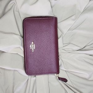 Wine Coach Medium Zip ID wallet